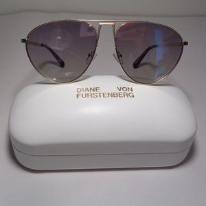 Diane von Furstenberg DVF852S Gold New Sunglasses
